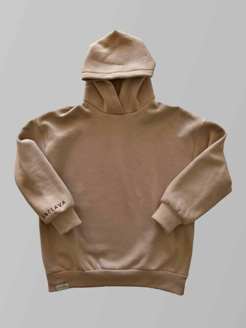 Unisex oversize mikina – krémová - Image 3